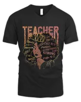 Black Woman Teacher Afro Shirt Black History Month Melanin 1