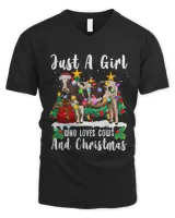 Just A Girl Who Loves Cows And Christmas Family Ugly Sweater 354