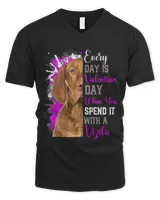 Funny Valentines Day Vizsla Mom Mother Dog Pink Cute Cool