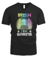 St Patricks day boys kids gamer Shamrock Irish I Was Gaming
