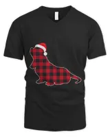 Red And Black Christmas Buffalo Plaid Basset Hound Dog