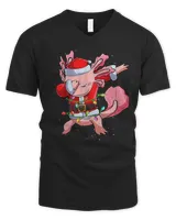 Christmas Pajama Dabbing Axolotl Santa Hat Snow Xmas 376