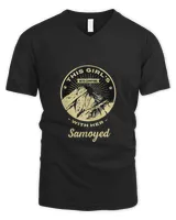 Girl&39;s Into Camping with Her Samoyed Bjelkier Camper T-Shirt