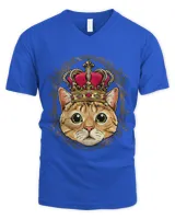 King Cat Wearing CrownQueen Cat Animal 516