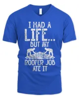 Roofer Funny Retro Roofing Roof Equipment Job Repair5