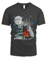 Schipperke Under Moonlight Snow Christmas Pajama 56