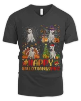 Halloween Christmas Funny Rat Terrier Dog Hallothanksmas