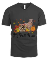 Its Fall Yall Yellow Pitbull Dog Leopard Pumpkin Falling19