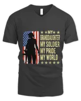 My Granddaughter Is A Soldier Proud Army Grandma Grandpa Tee