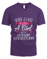 Italian greyhound Dog Shirt Never Stand Between A Girl and Her Italian greyhound Italian greyhound Owner Dad Lovers Gift For Christmas Fathers Day0 T-Shirt