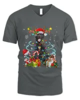 Akita Reindeer Christmas Tree Lights Pajama Dog Xmas 219