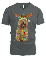 Cairn Terrier Reindeer Christmas Lights Funny Dog Xmas147