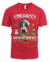Merry Woofmas Ugly Sweater Christmas Pitbull Funny Best
