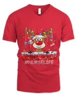 Christmas School Nurse Life Reindeer Lights Xmas Pjs Holiday247