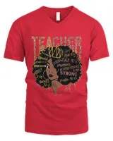 Black Woman Teacher Afro Shirt Black History Month Melanin 1