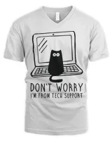 Black Cat Kitty Im from tech support 470 Black Kitten Cat