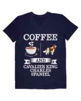 Coffee And Cavalier King Charles Spaniel Shirt Cute Dog Gift T-Shirt