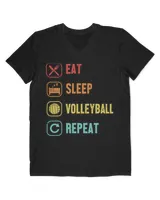 Eat Sleep Volleyball Repeat Team Player Coach Volleyball T-Shirt