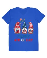 4th of July Patriotic Gnomes Tee Summer USA Independence Day T-Shirt
