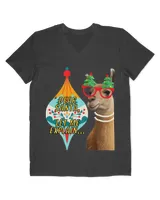 Letter to Santa retro ornament Llama mama xmas funny design