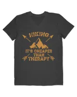 Hiking It's Cheaper Than Therapy T-shirt