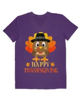 Happy Thanksgiving Shirts For Boys Girls Kids Pilgrim Turkey T-Shirt