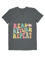 Groovy Read Return Repeat Librarian Funny Library Book