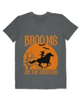 Brooms Are For Amateurs Funny Halloween Horse Lover Women