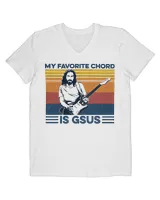 My Favorite Chord Is Gsus Jesus Playing Guitar Vintage T Shirt