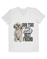 Womens Shih Tzus Are Girls Best Friend Funny Shih Tzu Mom3