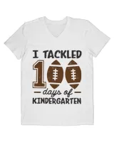 Kindergarten 100 Days of School Sport Tackled Boy Girl Rugby