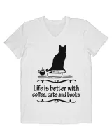 Life Is Better With Coffee Cats And Books Black Cat HOC270323A22