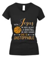 Basketball Lover With Jesus In Her Heart and A Basketball In Her Hands Shes Basketball