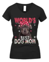 Womens Worlds Best Pitbull Dog Mom Funny Mothers Day