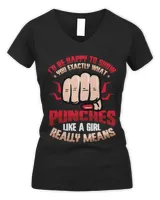 Womens Show You What Punches Like A Girl Means Karate Girl
