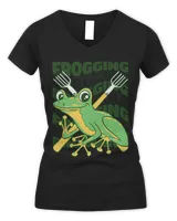 Frogging Tadpoles Gigging Hunter Bullfrog Frog Catching