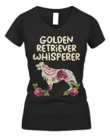 Golden Retriever Goldie Dog Floral Golden Retriever Whisperer Dog Lover Girls Women 232 Retrievers