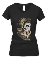 Dias De Los Muertos Mexican Day Of The Dead Owl Womens T-shirt