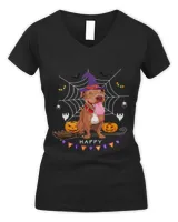 Pit Bull Witch Pumpkin Halloween Kids Mens Womens Dog Lover 101