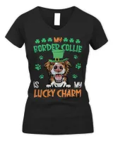 My Border Collie Is My Lucky Charm Irish St Patricks Day T-Shirt