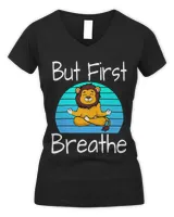 Funny Yoga Pose Lion Sunset But First Breathe Relaxing