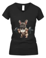 Funny French Bulldog Bodybuilding Gym Frenchie Weightlifter 1