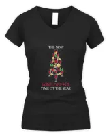 Womens The Most WineDerful Tme of the Year Merry X-Mas T-Shirt