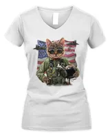 T-Shirt - Cool Cat Impersonate United States Air Force Pilot