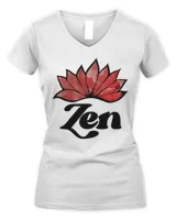 Zen Lotus Flower red floral yoga T-Shirt