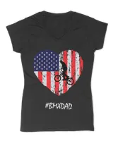 BMX DAD American Flag heart Vintage Fathers Day
