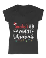 Librarian Job Santas Favorite Librarian Christmas Pajama Lights