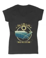 Total Solar Eclipse Twice in a Lifetime 2024 Tee Gift T-Shirt