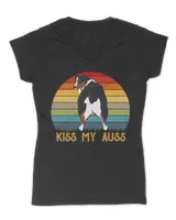 Kiss My Auss Funny Aussie Mom Australian Shepherd Retro 70s T-Shirt
