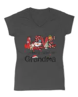 Love being called Grandma Snowman Christmas Red Plaid Xmas T-Shirt